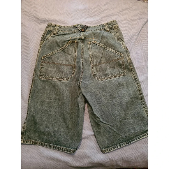 Reaction Kenneth Cole Bermuda Shorts Boys Size 16 Blue Denim Cotton (D24) - Picture 5 of 7